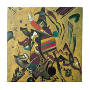 Kandinsky Points Abstrakt Canvas Painting Kakelplatta