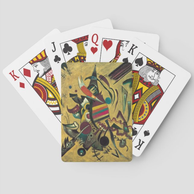 Kandinsky Points Abstrakt Canvas Painting Kortlek (Baksidan)