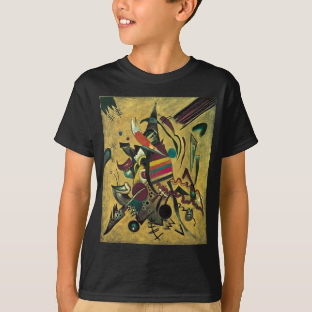 Kandinsky Points Abstrakt Canvas Painting Tee (Framsida)