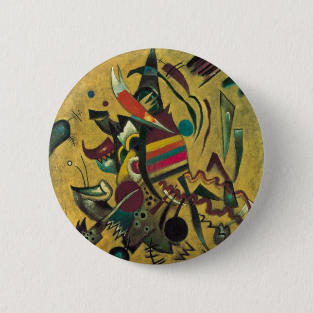Kandinsky Points Abstrakt Geometrisk Konsttryck Knapp (Framsida)