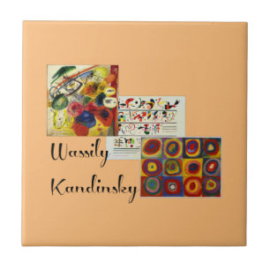 Kandinsky populär teckningssamling kakelplatta