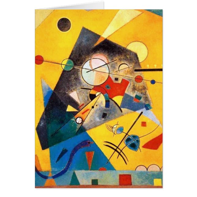 Kandinsky Quiet Harmony Abstrakt Art Hälsningskort (Framsidan)