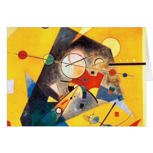 Kandinsky Quiet Harmony Abstrakt Art Hälsningskort (Framsidan Horizontal)