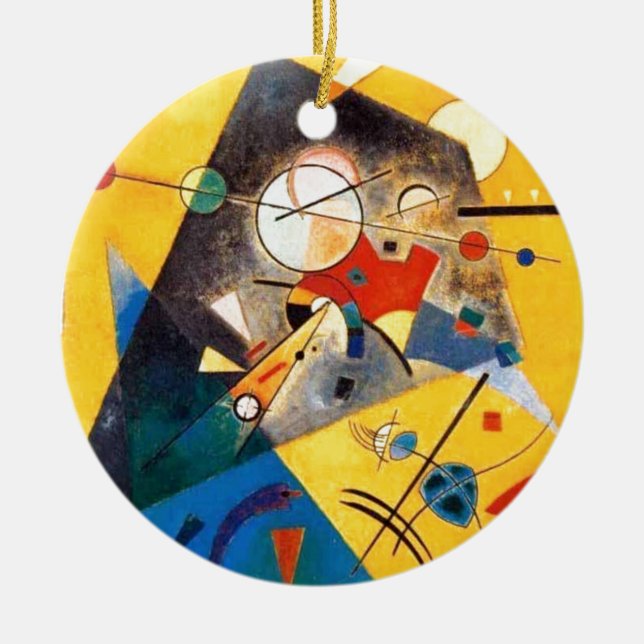 Kandinsky Quiet Harmony Abstrakt Art Julgransprydnad Keramik (Framsidan)
