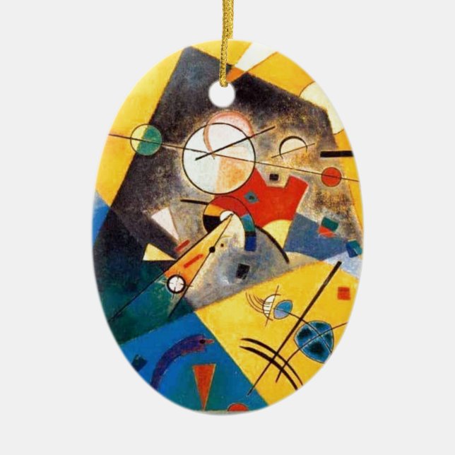 Kandinsky Quiet Harmony Abstrakt Art Julgransprydnad Keramik (Framsidan)