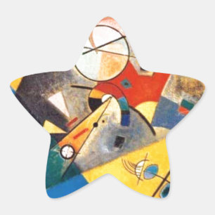 Kandinsky Quiet Harmony Abstrakt Art Stjärnformat Klistermärke