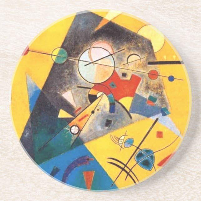 Kandinsky Quiet Harmony Abstrakt Art Underlägg (Framsidan)