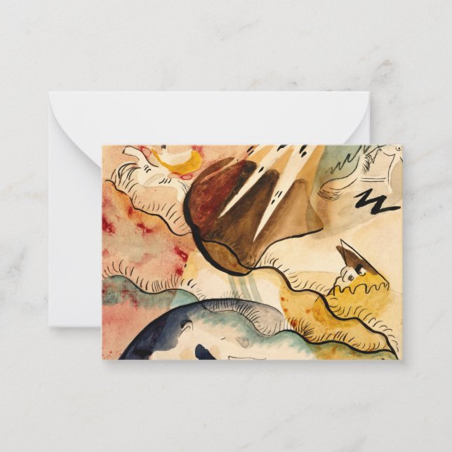 Kandinsky - Rain Ligcape, abstrakt konst Anteckningskort (Framsida)