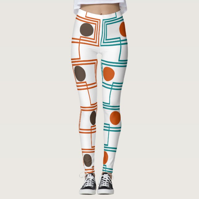 Kandinsky Rectangles med Ovaler Leggings (Framsida)