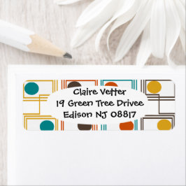 Kandinsky Rectangles med Ovaler Returadress Etikett