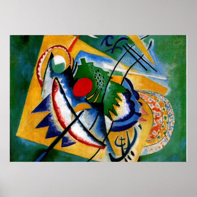 Kandinsky - Red Oval Poster (Framsidan)
