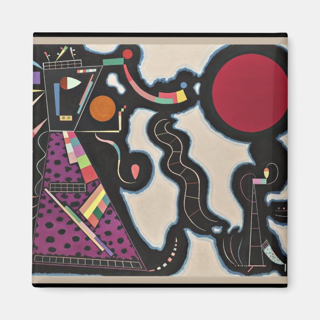 Kandinsky - Röd cirkel Magnet (Framsidan)