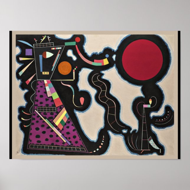 Kandinsky - Röd cirkel Poster (Framsidan)