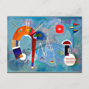 Kandinsky - Rund och prickad, färglös konst Vykort