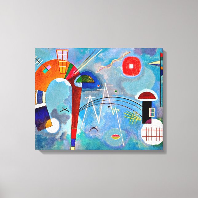 Kandinsky - Rund och spetsig, färgrik konst Canvastryck (Framsida)