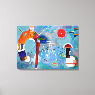 Kandinsky - Rund och spetsig, färgrik konst Canvastryck
