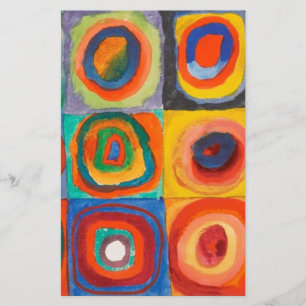 Kandinsky rutor Koncentriska cirklar Brevpapper