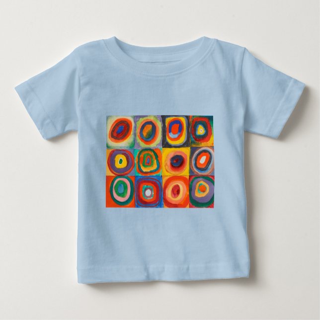 Kandinsky rutor Koncentriska cirklar T-shirt (Framsida)