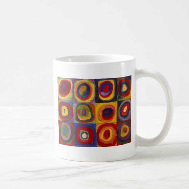 Kandinsky:s undersökning av Squares Circles i färg Kaffemugg (Höger)