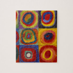 Kandinsky:s undersökning av Squares Circles i färg Pussel