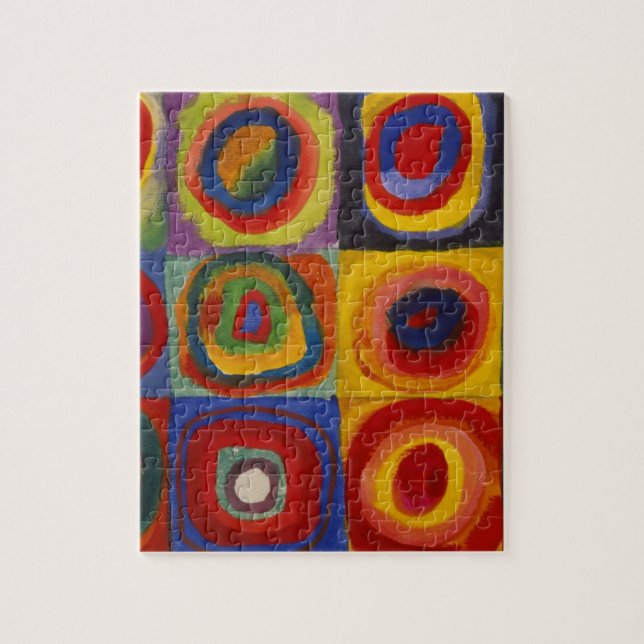 Kandinsky:s undersökning av Squares Circles i färg Pussel (Vertikal)