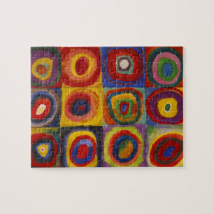 Kandinsky:s undersökning av Squares Circles i färg Pussel