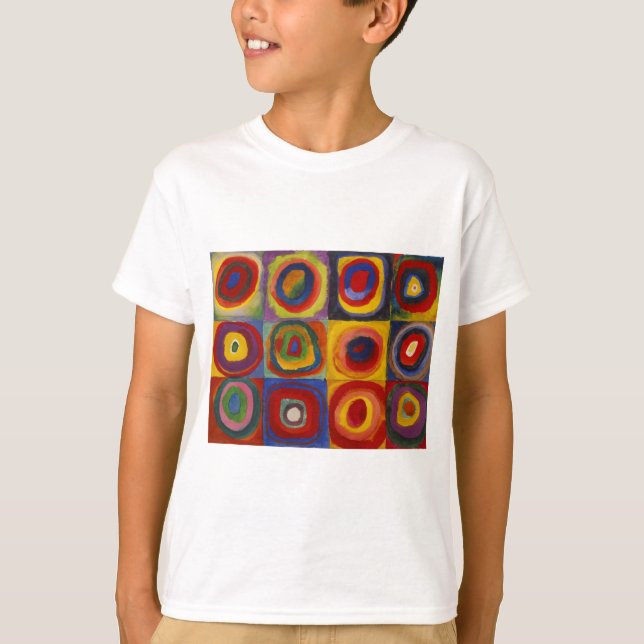 Kandinsky:s undersökning av Squares Circles i färg Tröja (Framsida)