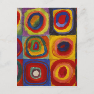 Kandinsky:s undersökning av Squares Circles i färg Vykort