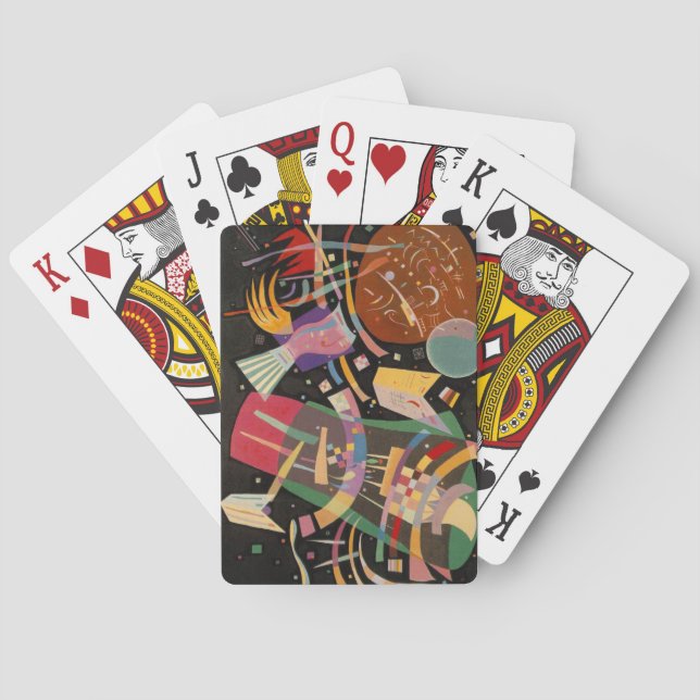 Kandinsky-sammansättning 10 Abstrakters målning Casinokort (Baksidan)