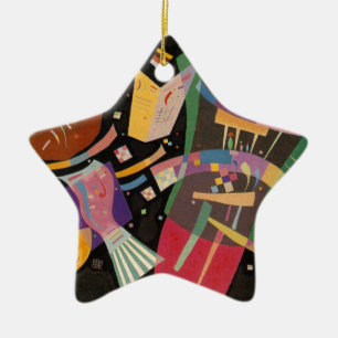 Kandinsky-sammansättning 10 Abstrakters målning Julgransprydnad Keramik