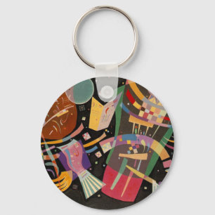 Kandinsky-sammansättning 10 Abstrakters målning Nyckelring
