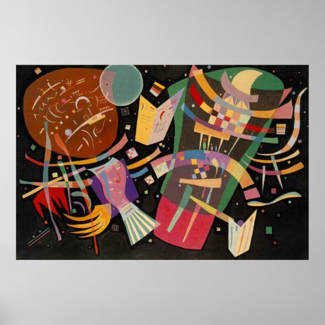 Kandinsky-sammansättning 10 Abstrakters målning Poster (Framsidan)