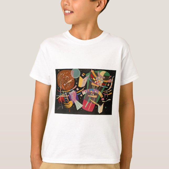 Kandinsky-sammansättning 10 Abstrakters målning T-shirt (Framsida)