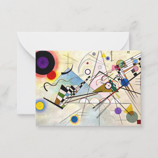 Kandinsky-sammansättning 8 anteckningskort (Framsida)