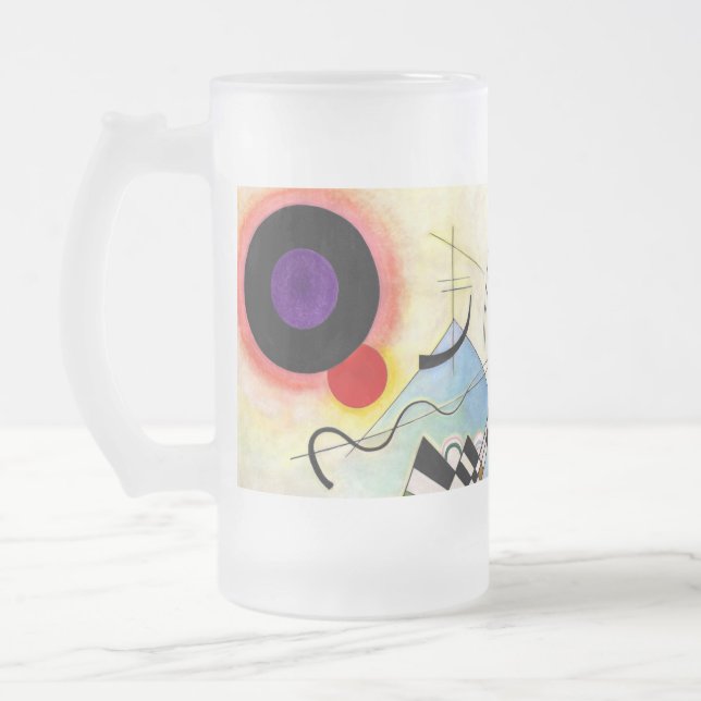 Kandinsky-sammansättning 8 frostat ölglas (Vänster)