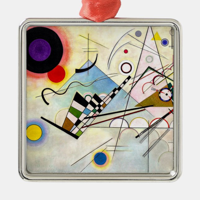 Kandinsky-sammansättning 8 julgransprydnad metall (Framsidan)