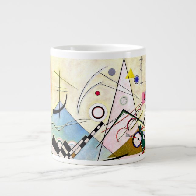 Kandinsky-sammansättning 8 jumbo mugg (Framsidan)