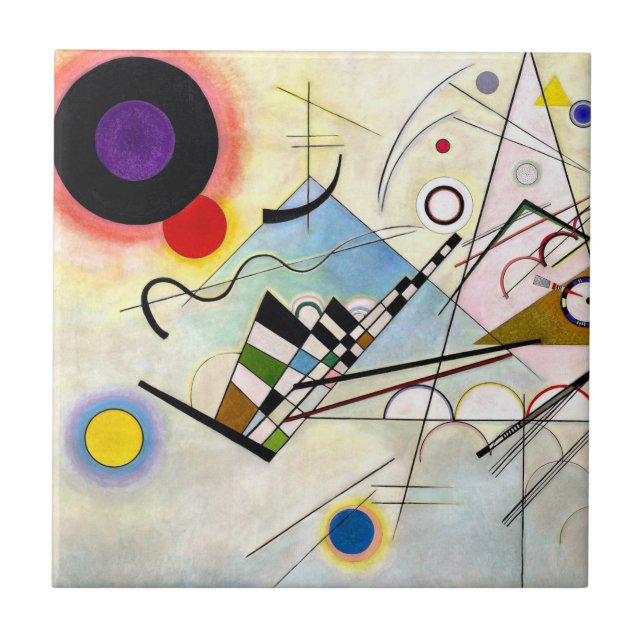 Kandinsky-sammansättning 8 kakelplatta (Framsidan)