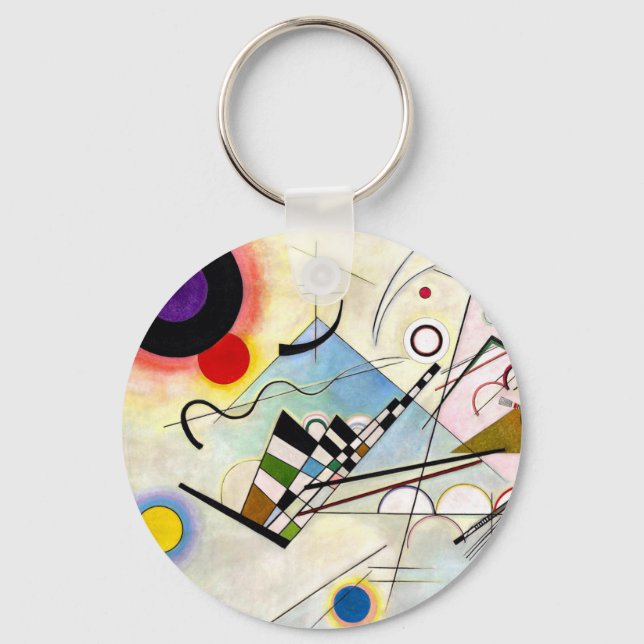 Kandinsky-sammansättning 8 nyckelring (Framsida)