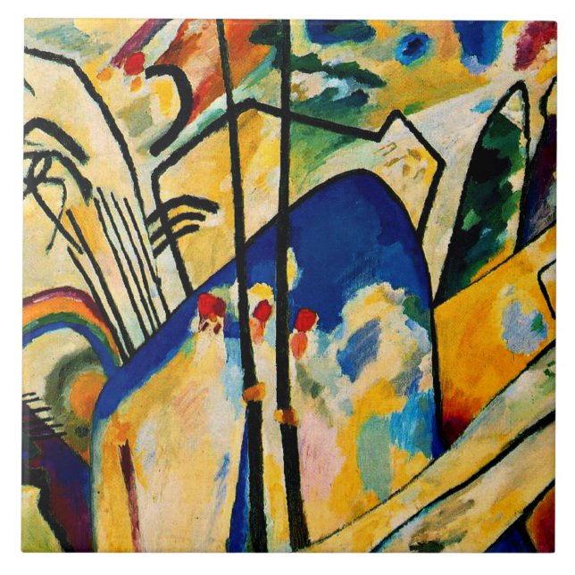Kandinsky - sammansättning IV Kakelplatta (Framsidan)