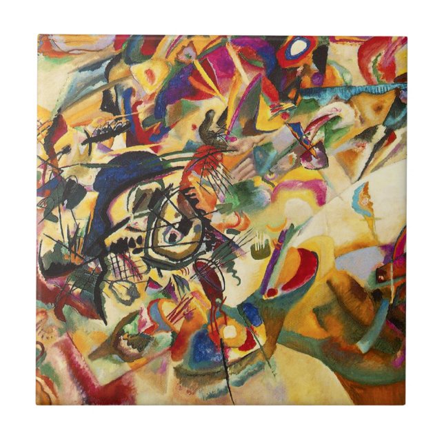 Kandinsky sammansättning VII belägger med tegel Kakelplatta (Framsidan)