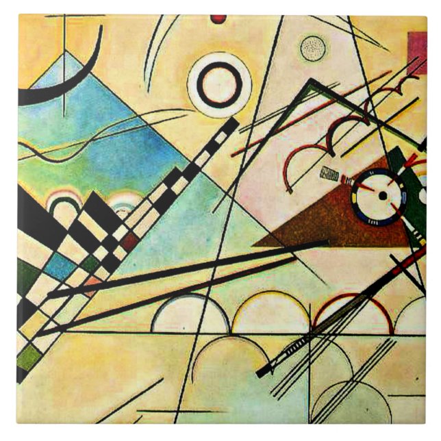 Kandinsky - sammansättning VIII Kakelplatta (Framsidan)