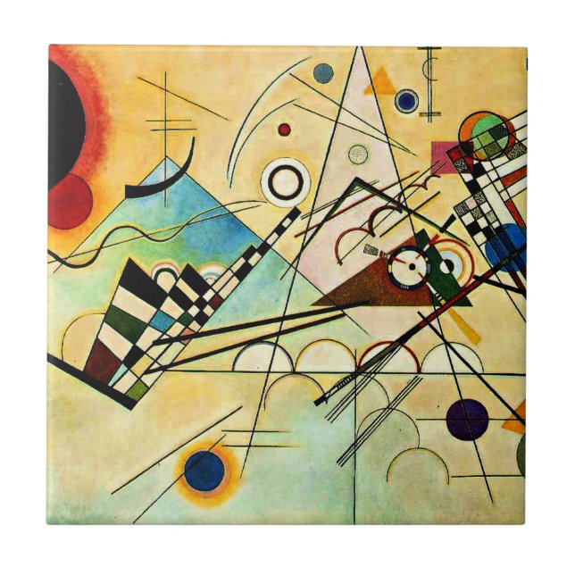 Kandinsky - sammansättning VIII Kakelplatta (Framsidan)