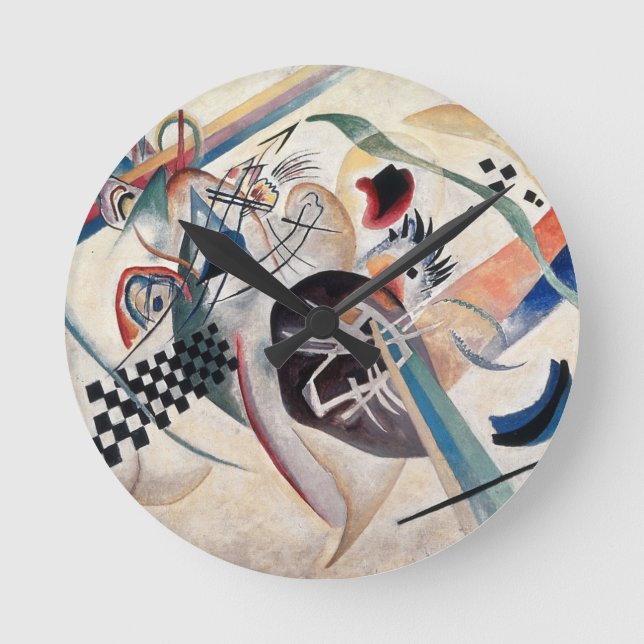 Kandinsky sammansättningsabstrakt rund klocka (Framsida)