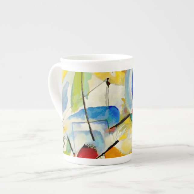 Kandinsky Sea Battle 1913 Benporslin Mugg (Framsida vänster)
