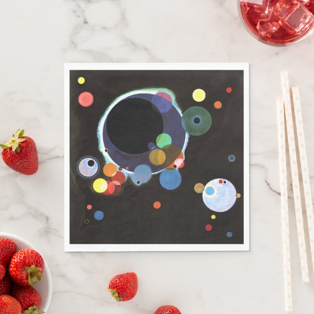 Kandinsky - Several Circles, famous abstract art Pappersservett (Insitu)