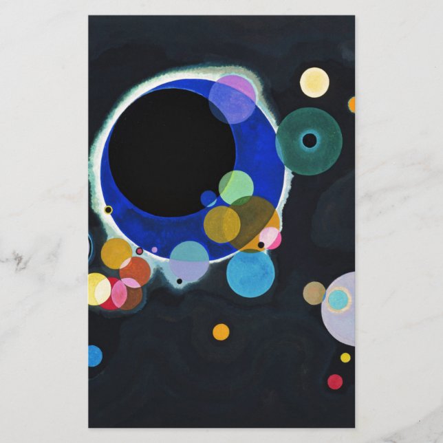 Kandinsky Several Circles Konstverk Brevpapper (Framsida)