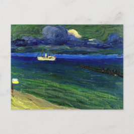 Kandinsky - Sjölandskap med Steamer Vykort