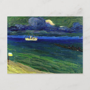 Kandinsky - Sjölandskap med Steamer Vykort