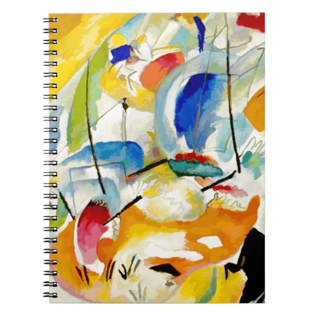 Kandinsky Sjöslag 1913 Anteckningsbok Med Spiral (Framsidan)